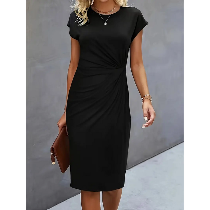 Women's Bodycon Dress | Ruched Design | Flattering & Elegant Fit | Polyester Cotton
