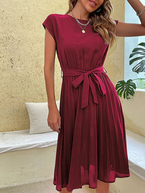 Women’s Dress | Pleated Midi Dress  | Elegant Womens Clothing