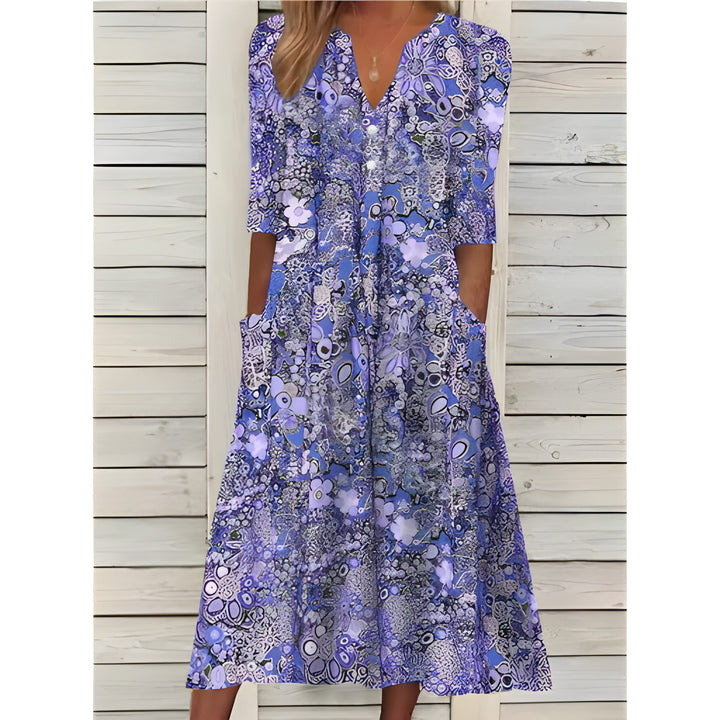 Women's Floral Dress | Lightweight & Flattering Fit | Elegant & Airy | Polyester