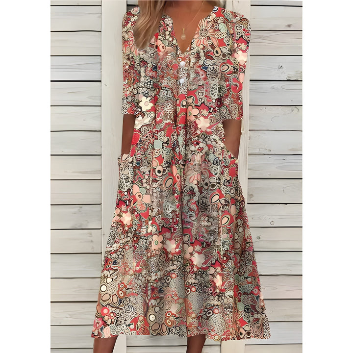 Women's Floral Dress | Lightweight & Flattering Fit | Elegant & Airy | Polyester