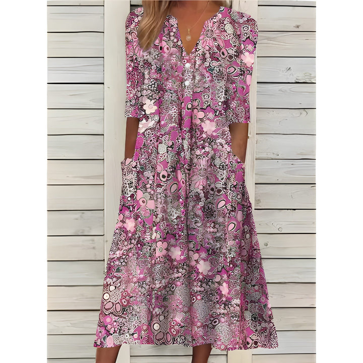 Women's Floral Dress | Lightweight & Flattering Fit | Elegant & Airy | Polyester