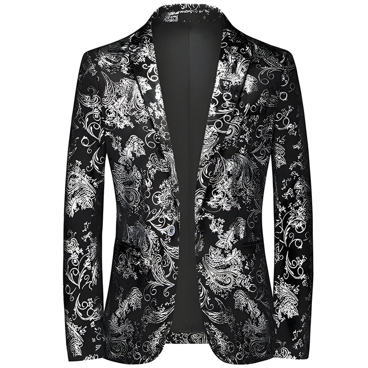 Men’s Blazer | Waterproof & Refined | Unique Silver Accents | Poly Cotton