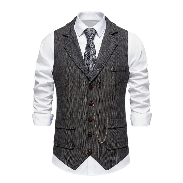 Men’s Vest | Vintage Style & Classic Fit | Timeless Lapel Detail | Premium Polyester