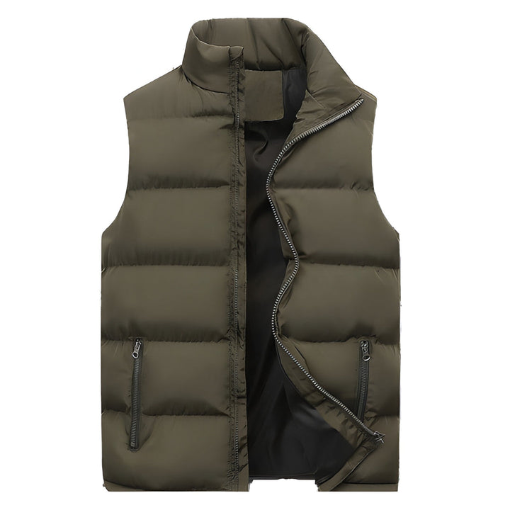 Men's Bodywarmer | Thick Padded & Zip Front | Sleeveless Winter Vest | Cotton