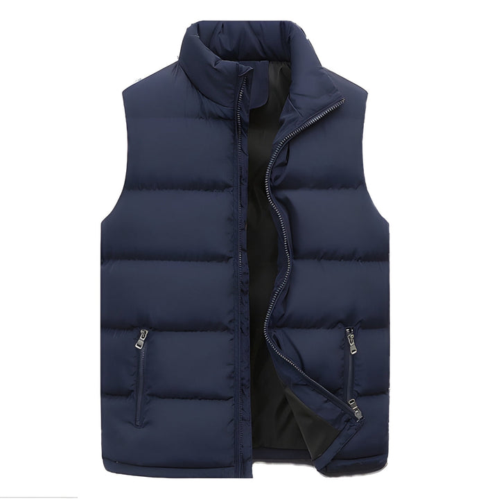 Men's Bodywarmer | Thick Padded & Zip Front | Sleeveless Winter Vest | Cotton