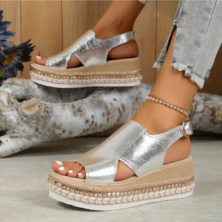 Women's Sandals | Elegant & Versatile | Cushioned Comfort & Adjustable Fit | PU