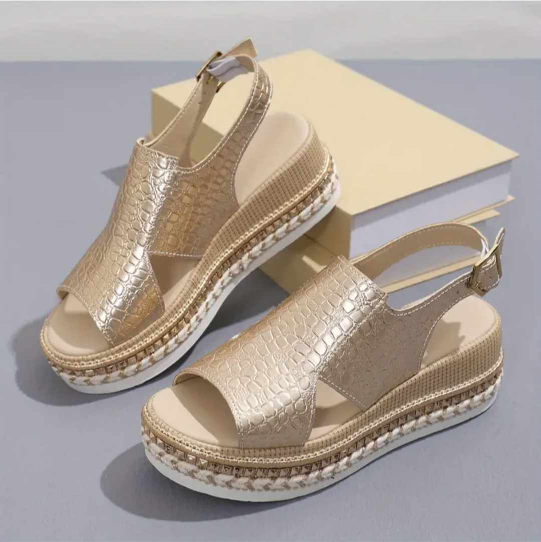 Women's Sandals | Elegant & Versatile | Cushioned Comfort & Adjustable Fit | PU