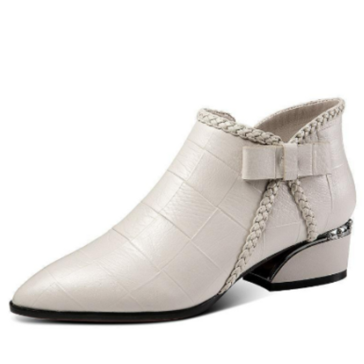 Women's Ankle Boots | Low Heel & Elegant Design | Comfortable Fit | Synthetic Leather