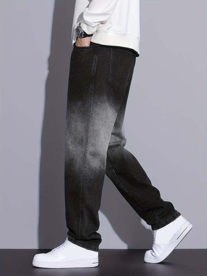 Men's Barrel Jeans | Straight Leg | Streetstyle & Casual | Cotton Blend Denim