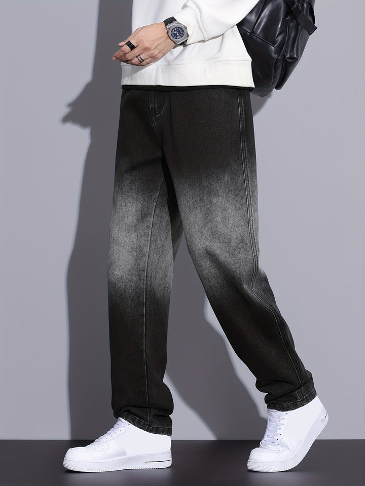 Men's Barrel Jeans | Straight Leg | Streetstyle & Casual | Cotton Blend Denim