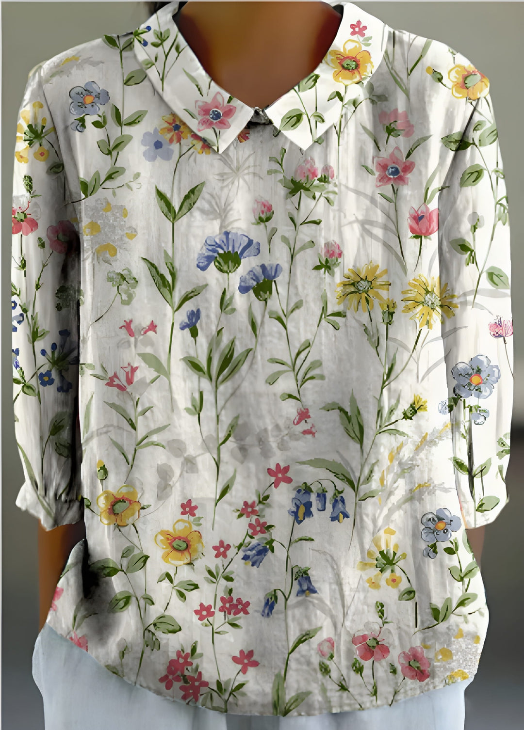 Women’s Shirt | Retro Floral Print | Feminine & Comfortable | Casual Style