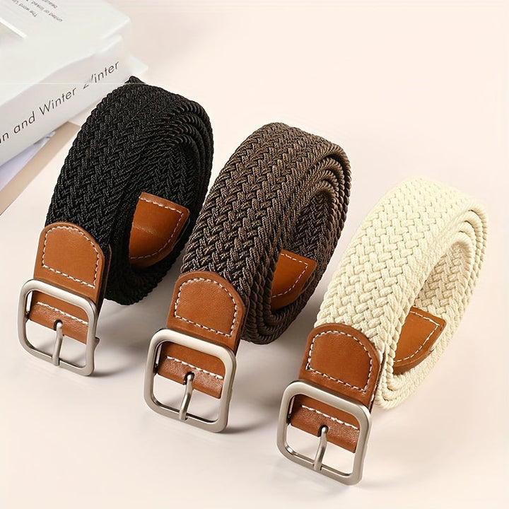 Men’s Belt | Adjustable Canvas Strap | Trendy & Durable | Square Buckle