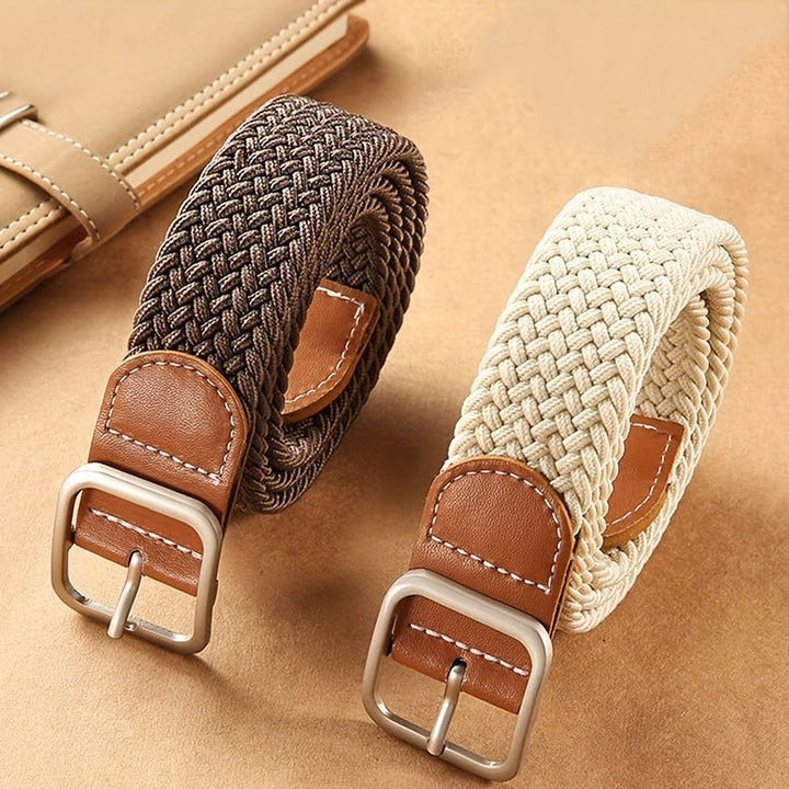 Men’s Belt | Adjustable Canvas Strap | Trendy & Durable | Square Buckle
