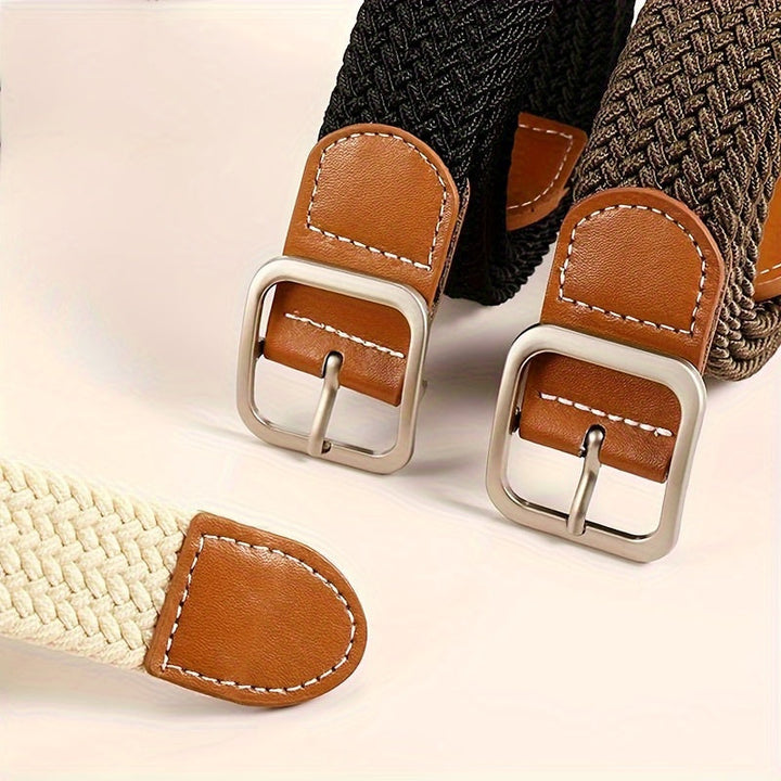 Men’s Belt | Adjustable Canvas Strap | Trendy & Durable | Square Buckle