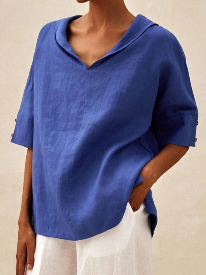 Women’s V-Neck Casual Shirt | Relaxed Fit | Everyday Comfort | Breathable Fabric