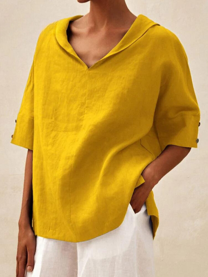 Women’s V-Neck Casual Shirt | Relaxed Fit | Everyday Comfort | Breathable Fabric