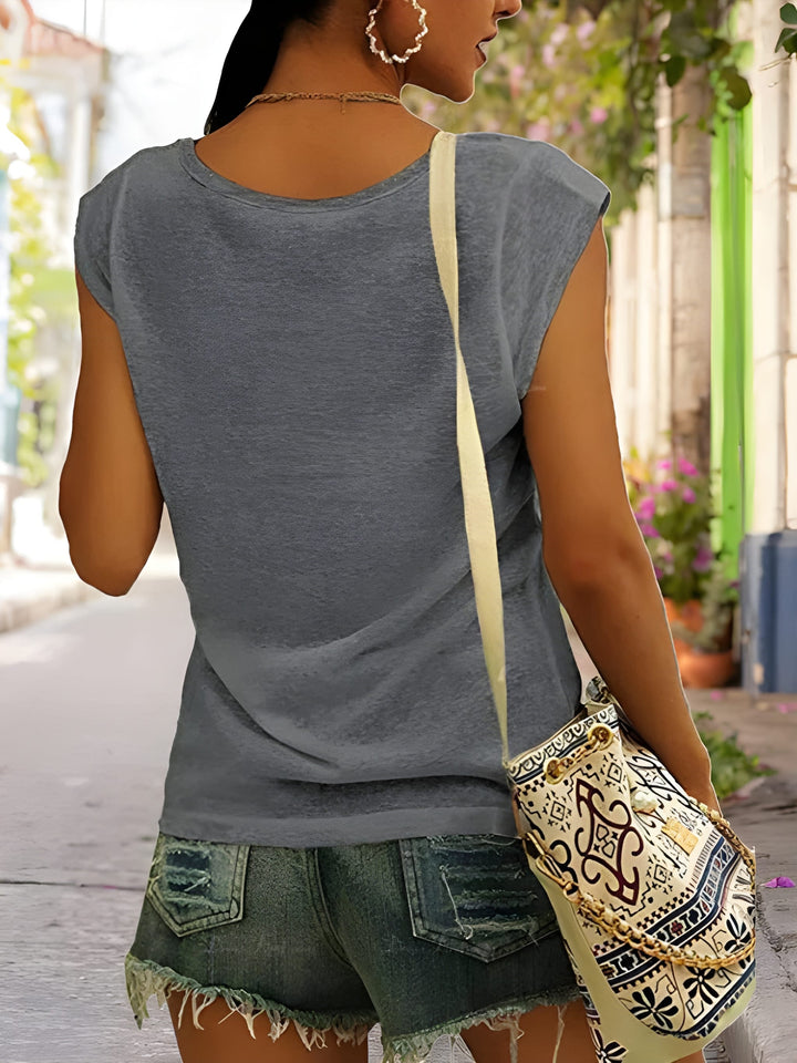 Women’s Knitted Tank Top | Classic V-Neck | Regular Fit | Soft & Breathable Fabric