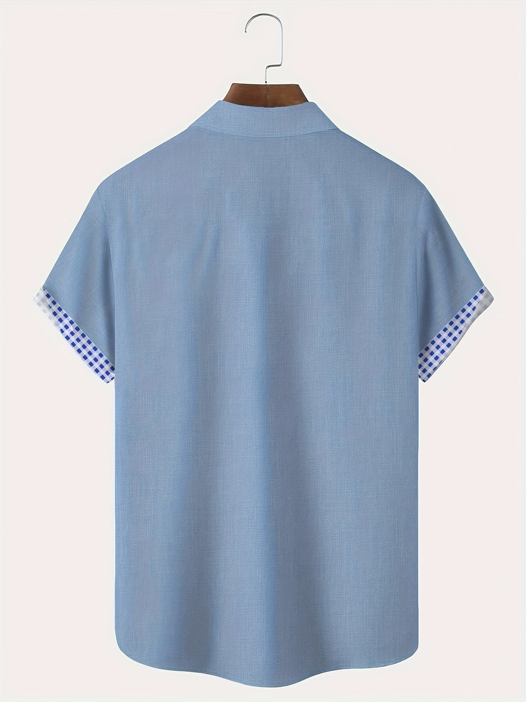 Men’s Shirt | Striped Chest Pocket | Casual Summer Style | Polyester