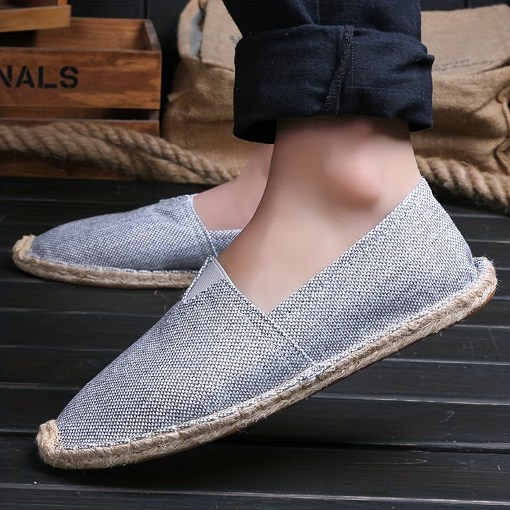 Men’s Espadrilles Loafers | Lightweight & Breathable | Slip-On Comfort | Canvas