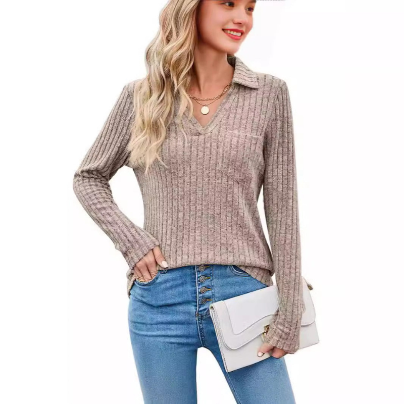Women’s Jumpers | Ribbed Knit Pullover | Casual Winter Clothing