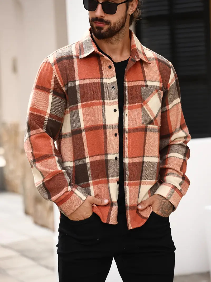 Men’s Checked Shirt | Classic Charm | Casual & Elegant | Soft Cotton Blend