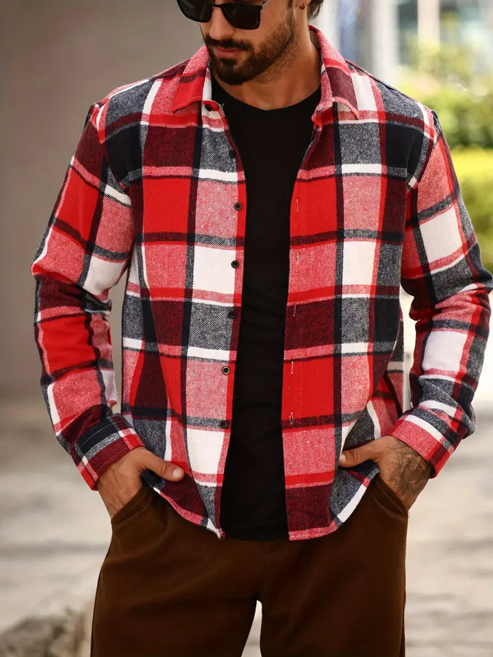 Men’s Checked Shirt | Classic Charm | Casual & Elegant | Soft Cotton Blend
