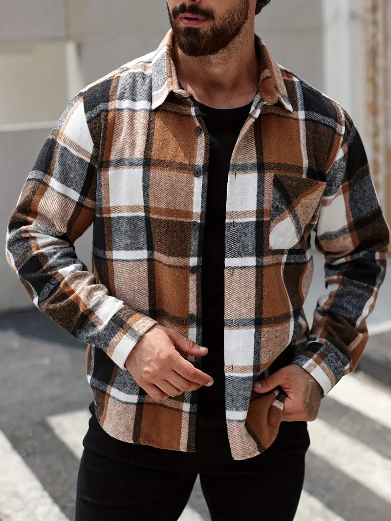 Men’s Checked Shirt | Classic Charm | Casual & Elegant | Soft Cotton Blend