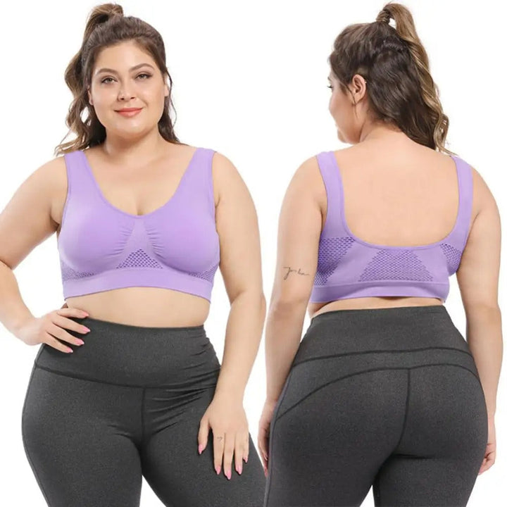 Sports Bra for Women | Wireless | Push-Up Effect | Seamless | Breathable | Plus Size