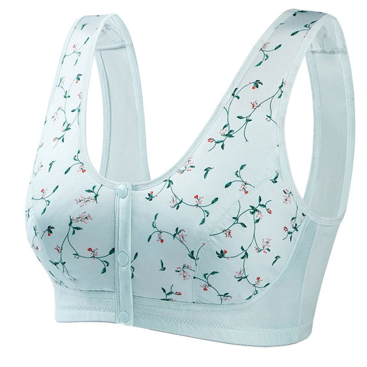 Floral Bralette for Women | Front Fastening | Push-up Effect | Wireless | Comfortable for Sleep