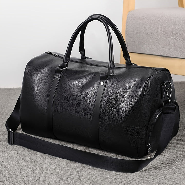 Men’s Travel Bag | Stylish & Multifunctional | Adjustable Shoulder Strap | PU Leather