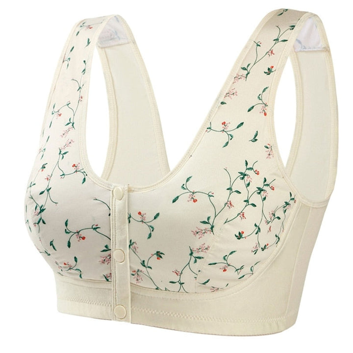 Floral Bralette for Women | Front Fastening | Push-up Effect | Wireless | Comfortable for Sleep
