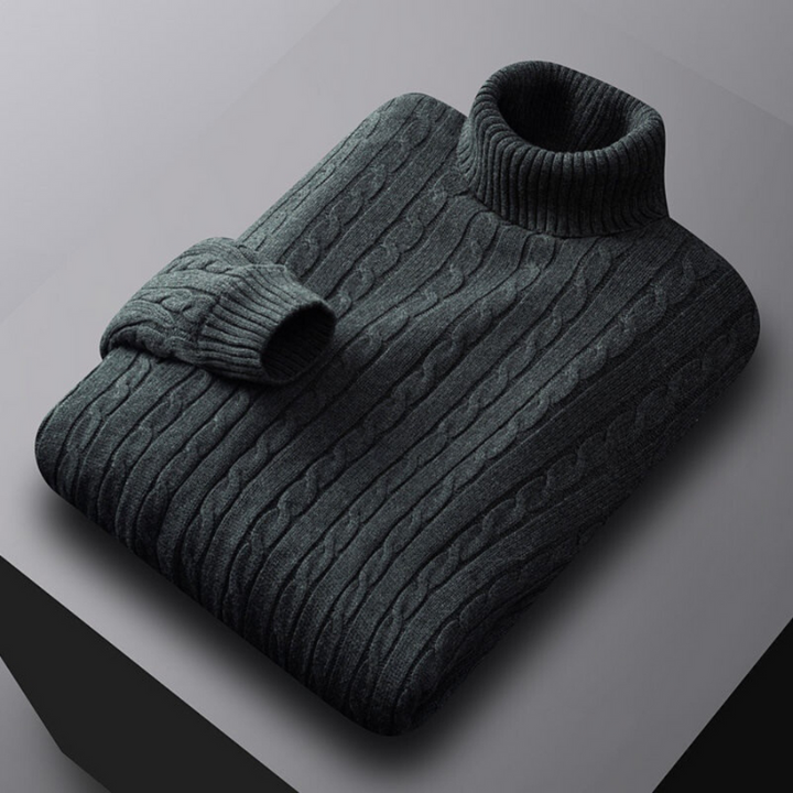 Men's Sweatshirt | Pullover with Turtleneck Knit | Casual Wear