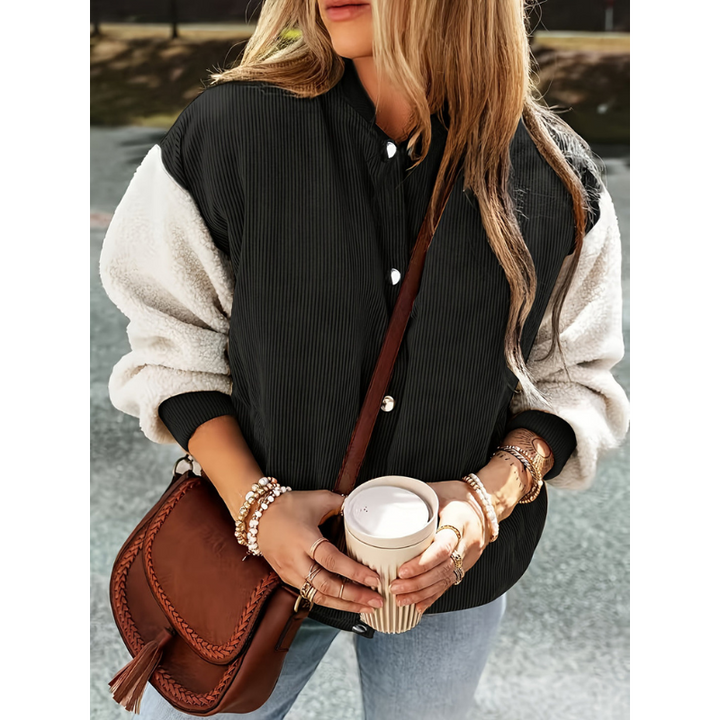 Women’s Jacket | Elegant Winter Outerwear | Contrast Trim Clothing