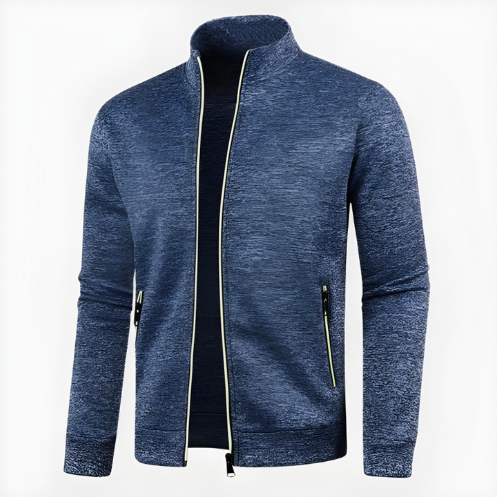 Men's Sweatshirt | Pullover with Zip Collar | Casual Knit Style
