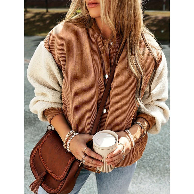 Women’s Jacket | Elegant Winter Outerwear | Contrast Trim Clothing