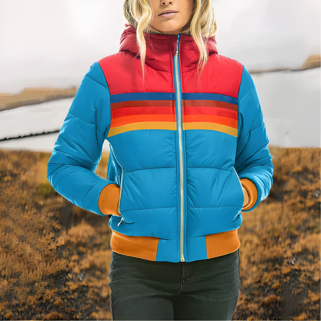 Women’s Winter Jacket | Windproof Design | Zip-Up with Pockets | Cotton-Polyeste