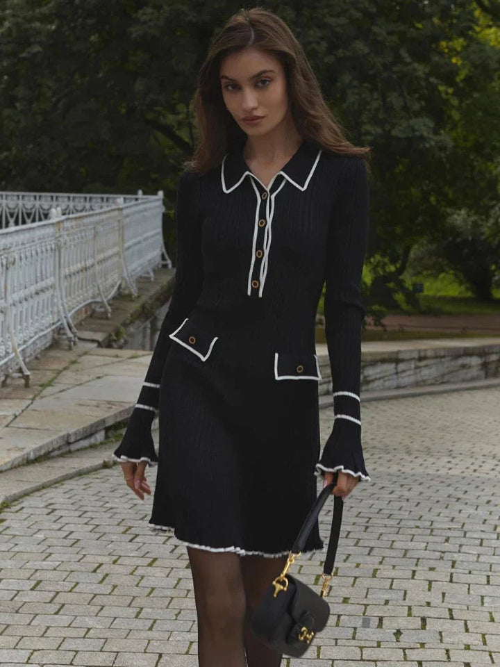 Women Maxi Dress | High-Waisted Ruffle Knit Dress | Womens Clothing