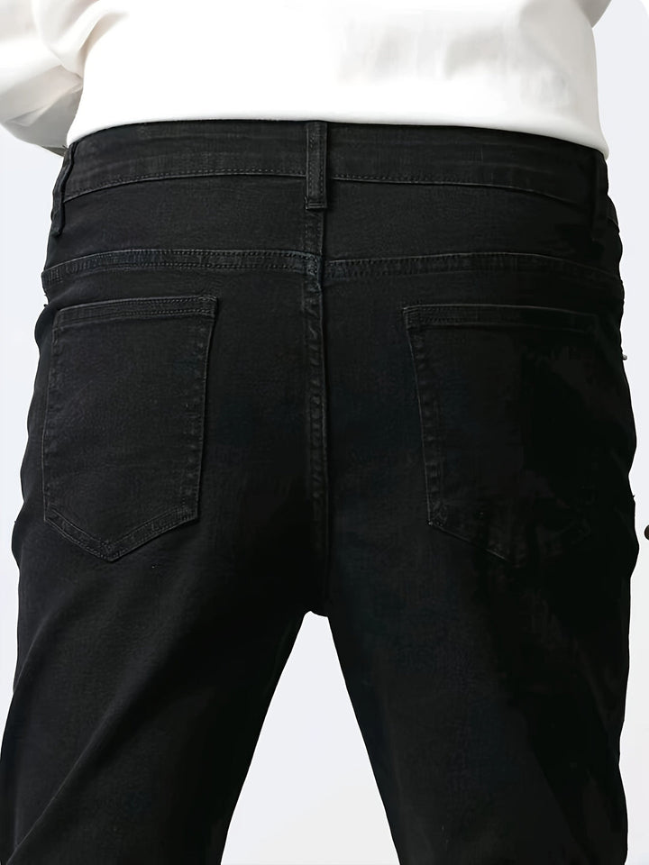 Men's Jeans | Sturdy Denim & Slim Fit | Cotton Blend with Pockets | Casual Outdoor Trousers