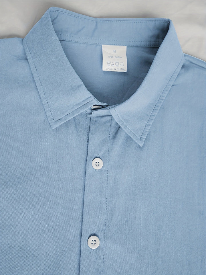 Men's Shirt | Plain Design | Soft & Breathable Cotton | Work & Casual