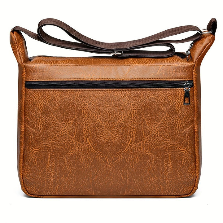 Men's Shoulder Bag | PU Leather | Large Capacity & Adjustable Strap | Casual Design