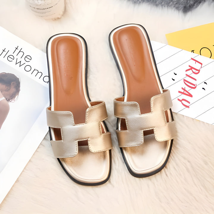 Women's Flat Sandals | H-Strap Design | Casual & Stylish | Summer Outdoor Slippers