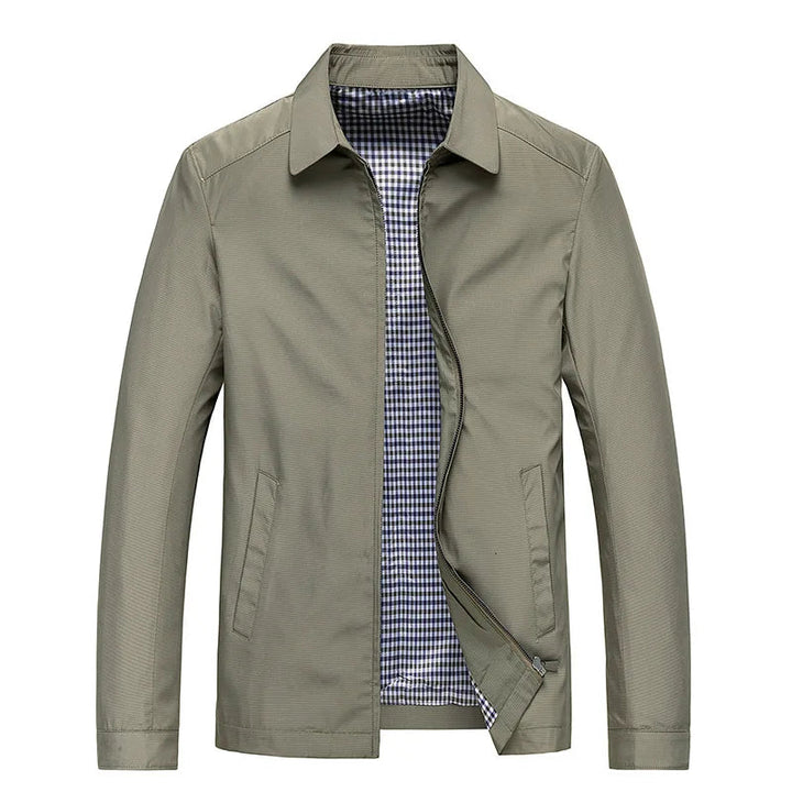 Men’s Black Jacket | Turn-Down Collar | Lightweight Soft Fabric