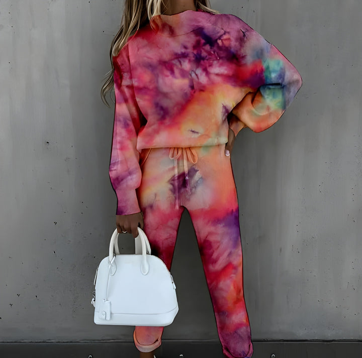 Women's Two-Piece Set | Printed Tracksuit | Long Sleeve Top & Pants | Casual & Trendy Loungewear