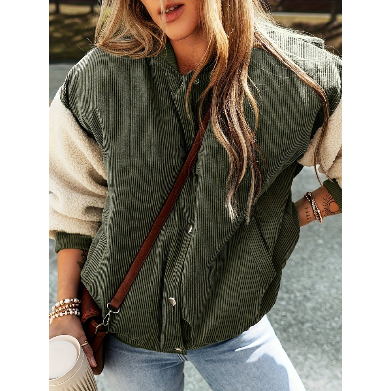 Women’s Jacket | Elegant Winter Outerwear | Contrast Trim Clothing