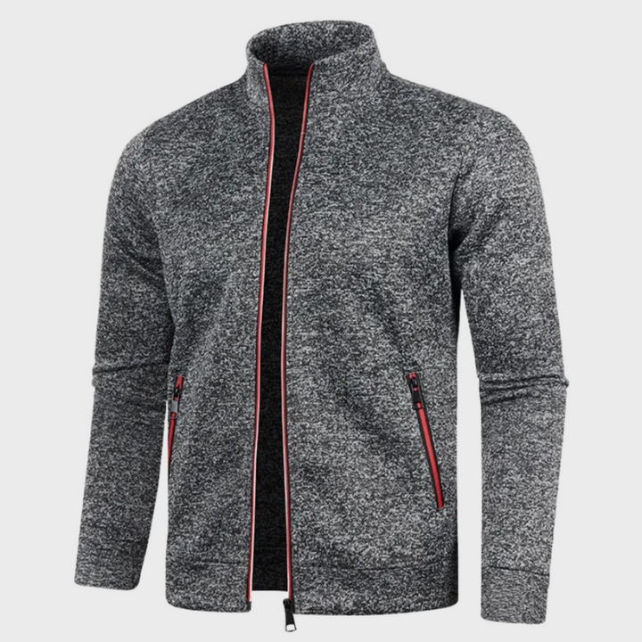 Men's Sweatshirt | Pullover with Zip Collar | Casual Knit Style