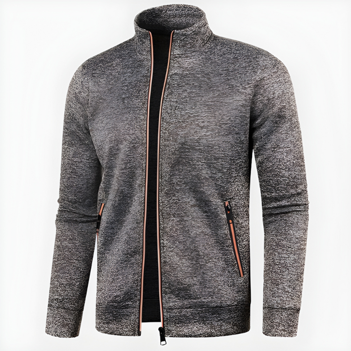 Men's Sweatshirt | Pullover with Zip Collar | Casual Knit Style