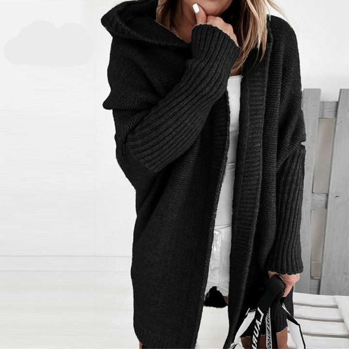Women's Cardigan | Long Hooded Knit | Winter Clothing
