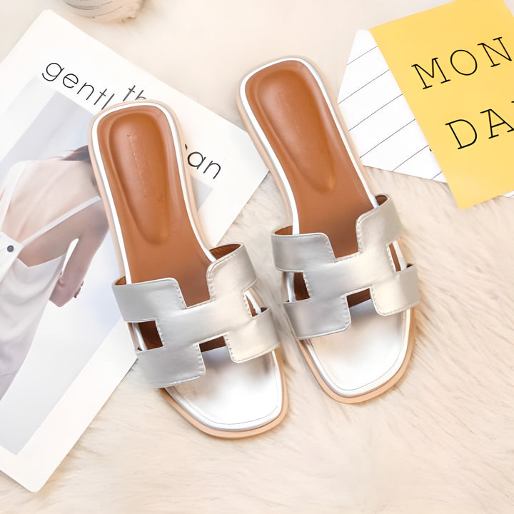 Women's Flat Sandals | H-Strap Design | Casual & Stylish | Summer Outdoor Slippers
