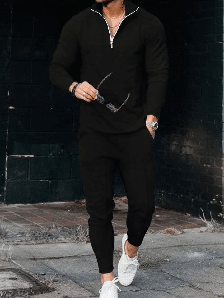Men’s Tracksuit | 2-Piece Set with Zip & Drawstring | Sporty & Comfortable | Polyester