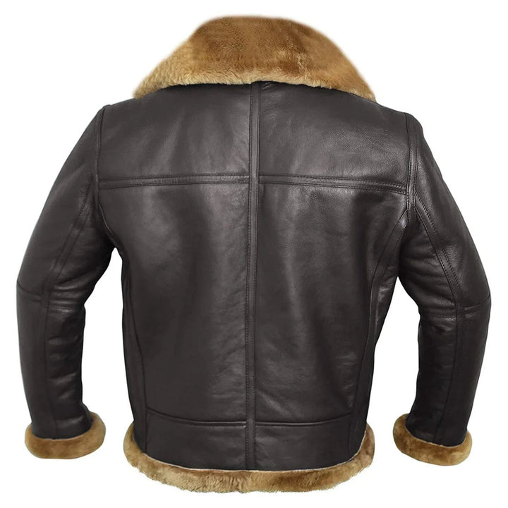 Men’s Bomber Jacket | Winter with Faux Fur Collar | Faux Leather | Oversized Fit